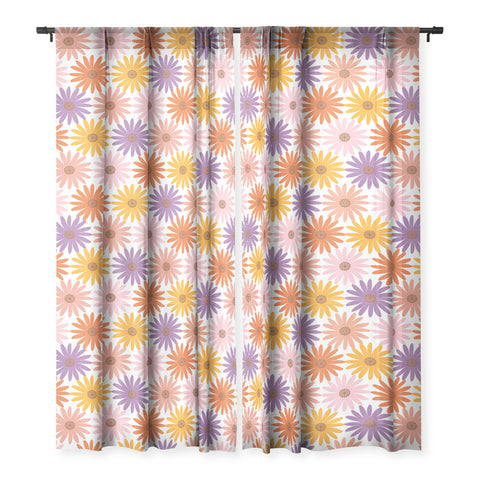 Emanuela Carratoni Very Peri Daisy Pattern Sheer Non Repeat