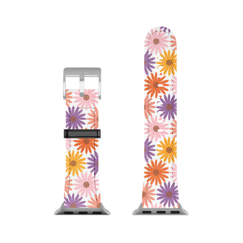 Emanuela Carratoni Very Peri Daisy Pattern Apple Watch Band