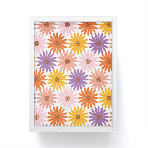 Emanuela Carratoni Very Peri Daisy Pattern Framed Mini Art Print