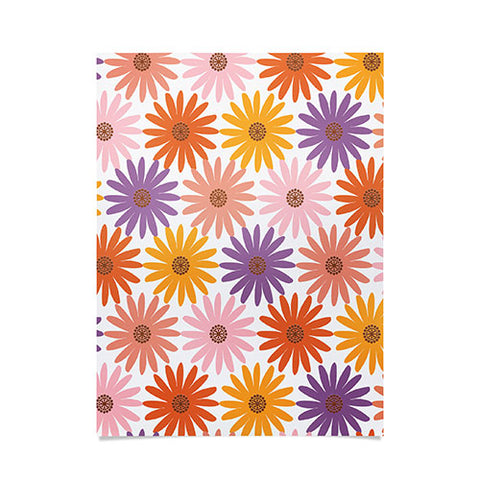 Emanuela Carratoni Very Peri Daisy Pattern Poster