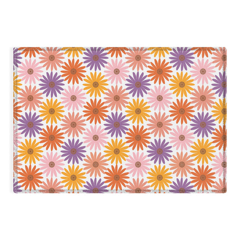 Emanuela Carratoni Very Peri Daisy Pattern Outdoor Rug