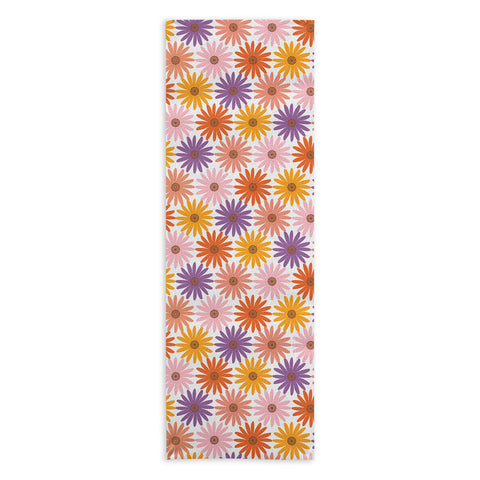 Emanuela Carratoni Very Peri Daisy Pattern Yoga Towel