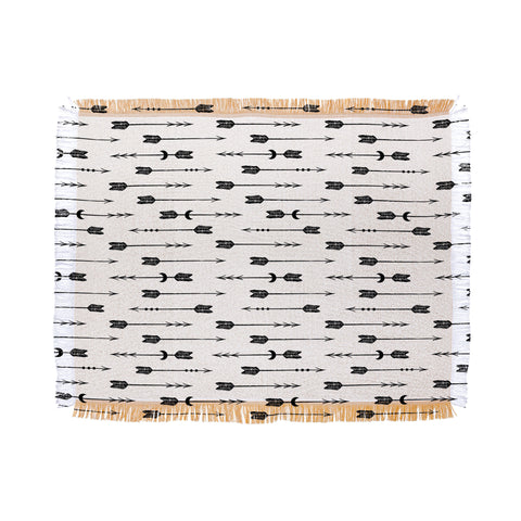 Emanuela Carratoni Vintage Boho Arrows Throw Blanket