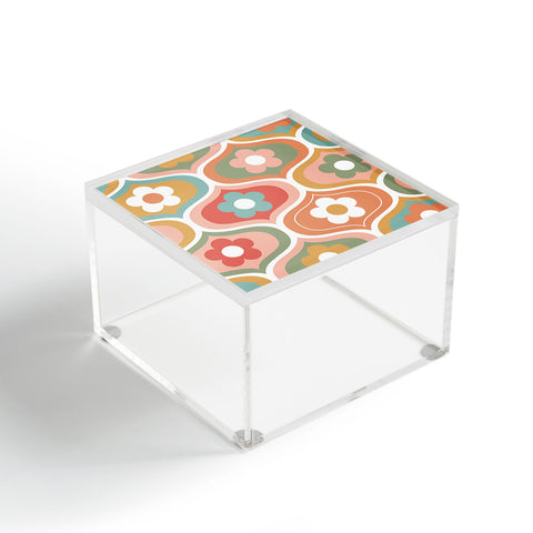 Emanuela Carratoni Vintage Floral Geometry Acrylic Box