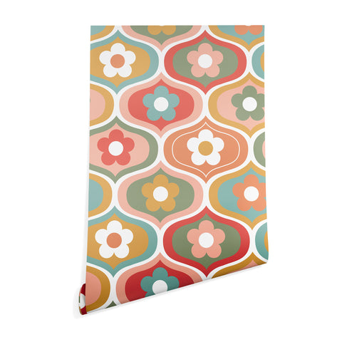 Emanuela Carratoni Vintage Floral Geometry Wallpaper