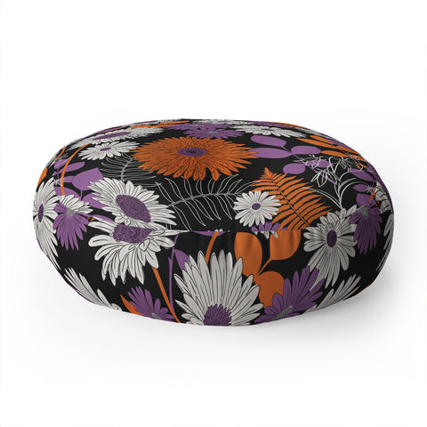Emanuela Carratoni Vintage Floral Mix Floor Pillow Round