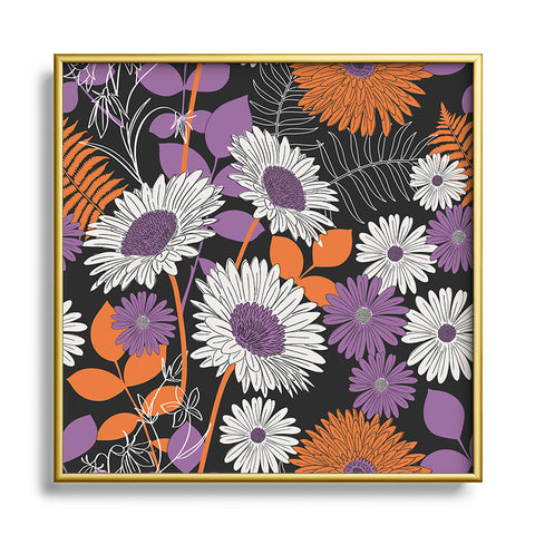 Emanuela Carratoni Vintage Floral Mix Metal Square Framed Art Print