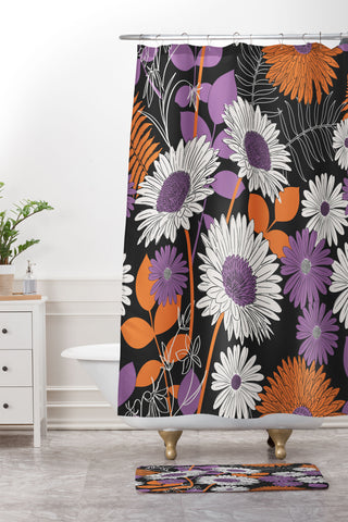 Emanuela Carratoni Vintage Floral Mix Shower Curtain And Mat