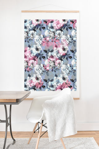 Emanuela Carratoni Vintage Floral Theme Art Print And Hanger