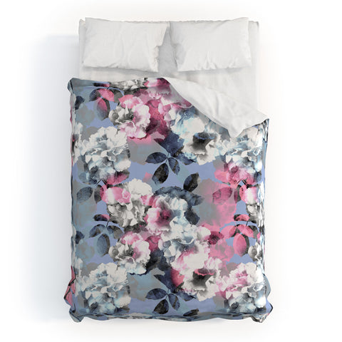 Emanuela Carratoni Vintage Floral Theme Duvet Cover