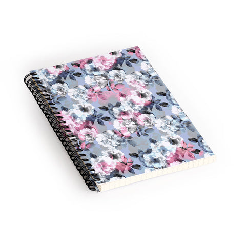 Emanuela Carratoni Vintage Floral Theme Spiral Notebook