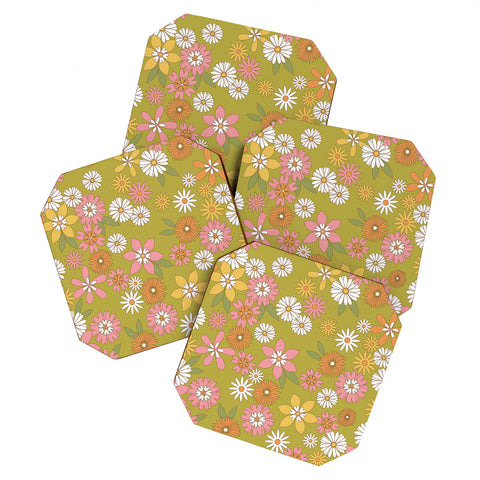Emanuela Carratoni Vintage Floral World Coaster Set