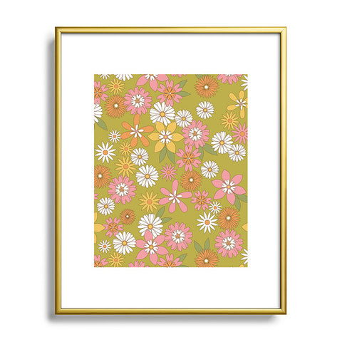 Emanuela Carratoni Vintage Floral World Metal Framed Art Print