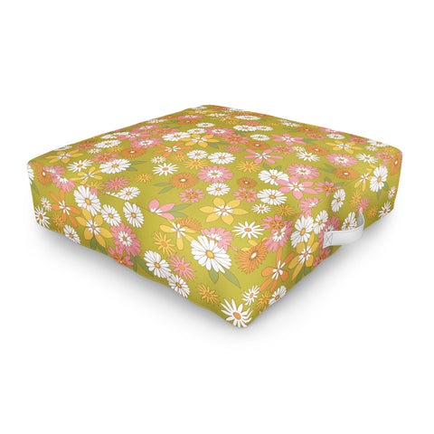 Emanuela Carratoni Vintage Floral World Outdoor Floor Cushion