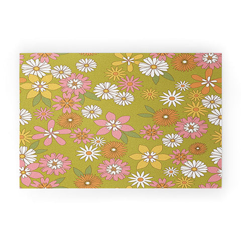 Emanuela Carratoni Vintage Floral World Welcome Mat