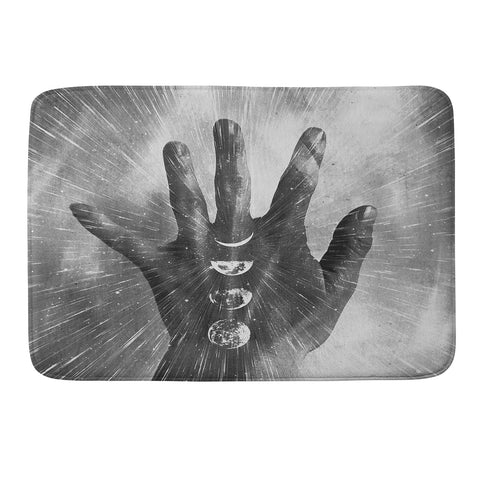 Emanuela Carratoni Vintage Moon on Black Hand Memory Foam Bath Mat