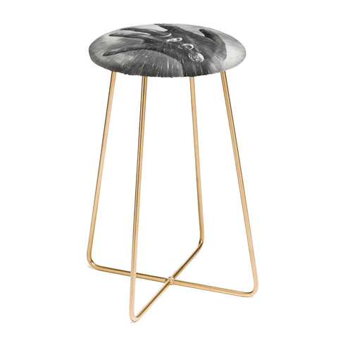 Emanuela Carratoni Vintage Moon on Black Hand Counter Stool