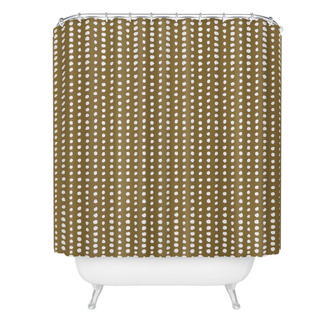 Emanuela Carratoni Vintage Polka Dots Shower Curtain