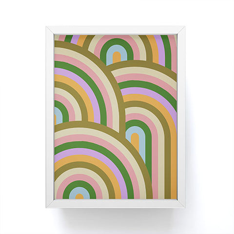 Emanuela Carratoni Vintage Summer Rainbows Framed Mini Art Print