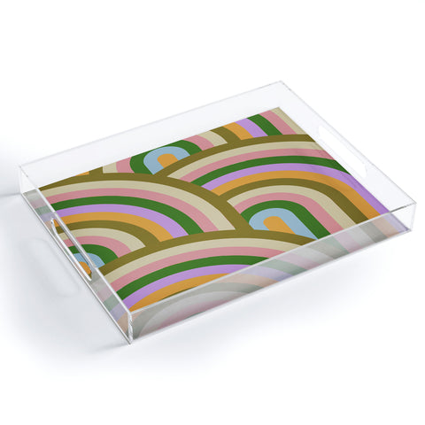 Emanuela Carratoni Vintage Summer Rainbows Acrylic Tray