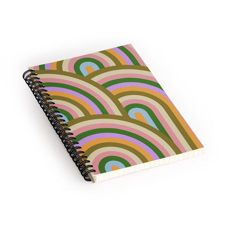 Emanuela Carratoni Vintage Summer Rainbows Spiral Notebook