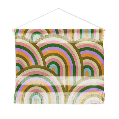 Emanuela Carratoni Vintage Summer Rainbows Wall Hanging Landscape