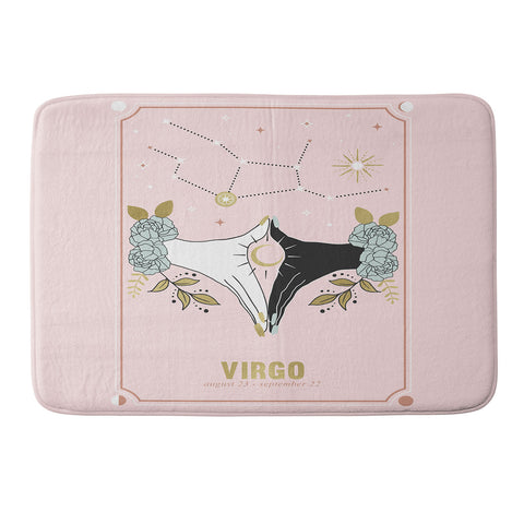 Emanuela Carratoni Virgo Zodiac Series Memory Foam Bath Mat