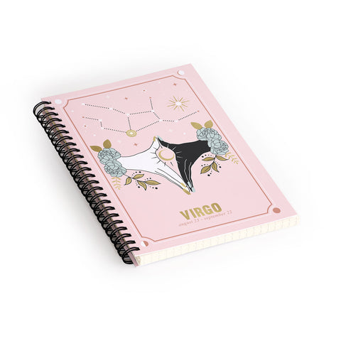 Emanuela Carratoni Virgo Zodiac Series Spiral Notebook