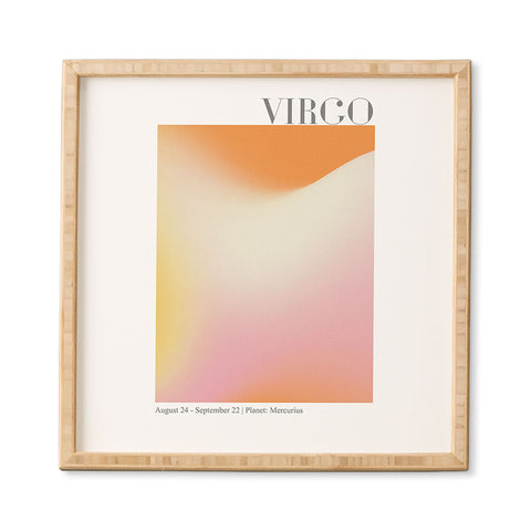 Emanuela Carratoni Virgo Zodiac Sign Gradient Framed Wall Art