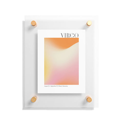 Emanuela Carratoni Virgo Zodiac Sign Gradient Floating Acrylic Print