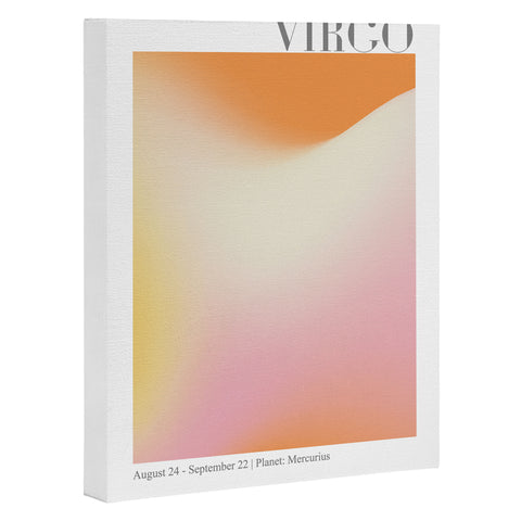 Emanuela Carratoni Virgo Zodiac Sign Gradient Art Canvas
