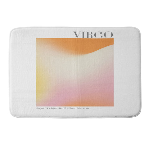 Emanuela Carratoni Virgo Zodiac Sign Gradient Memory Foam Bath Mat
