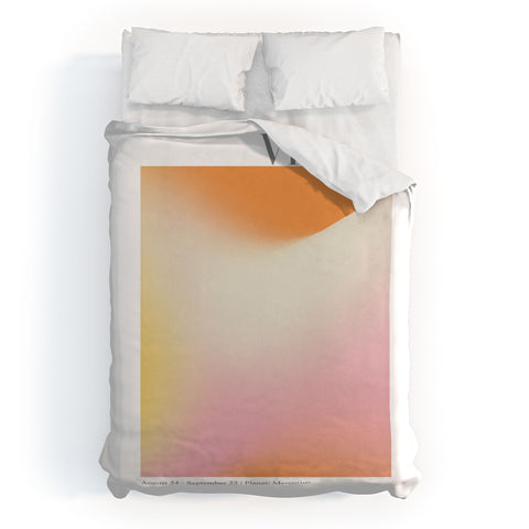 Emanuela Carratoni Virgo Zodiac Sign Gradient Duvet Cover