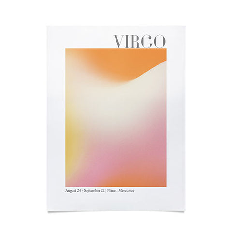 Emanuela Carratoni Virgo Zodiac Sign Gradient Poster