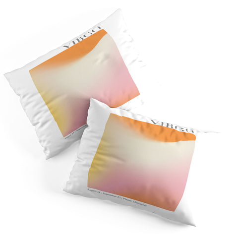 Emanuela Carratoni Virgo Zodiac Sign Gradient Pillow Shams