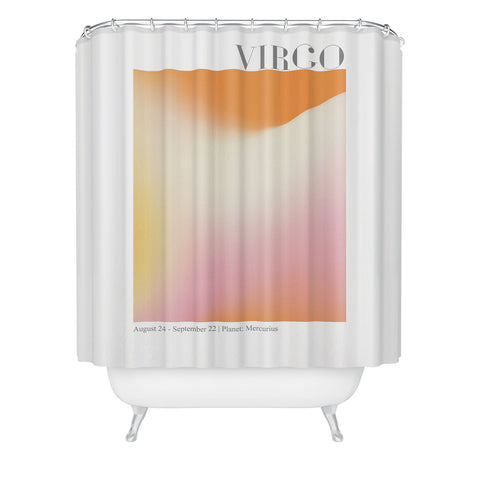 Emanuela Carratoni Virgo Zodiac Sign Gradient Shower Curtain