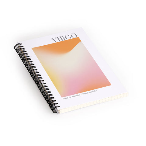 Emanuela Carratoni Virgo Zodiac Sign Gradient Spiral Notebook