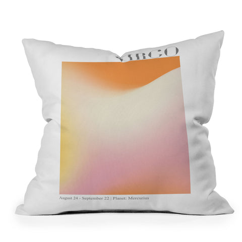 Emanuela Carratoni Virgo Zodiac Sign Gradient Throw Pillow
