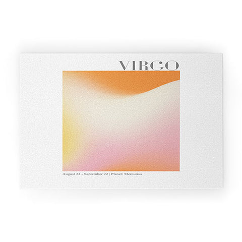 Emanuela Carratoni Virgo Zodiac Sign Gradient Welcome Mat
