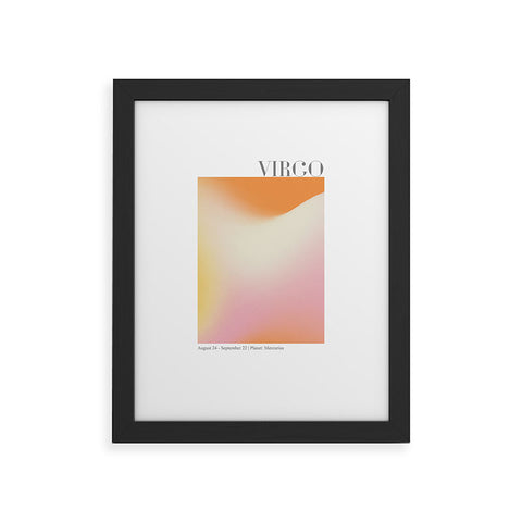 Emanuela Carratoni Virgo Zodiac Sign Gradient Framed Art Print