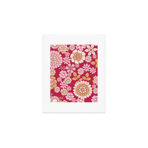 Emanuela Carratoni Viva Magenta Floral Theme Art Print