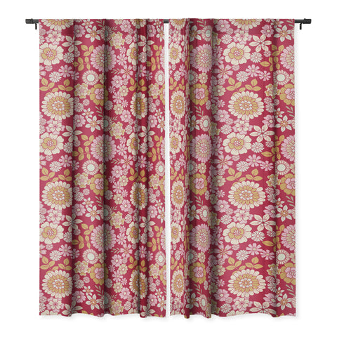 Emanuela Carratoni Viva Magenta Floral Theme Blackout Non Repeat