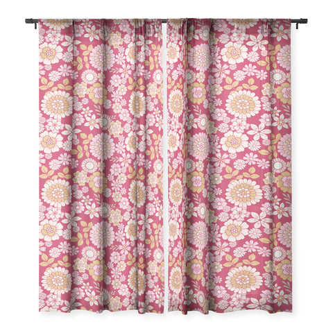 Emanuela Carratoni Viva Magenta Floral Theme Sheer Non Repeat