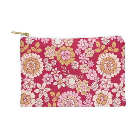 Emanuela Carratoni Viva Magenta Floral Theme Pouch