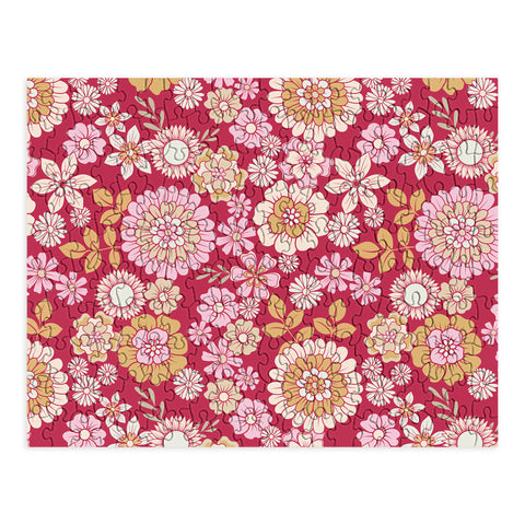 Emanuela Carratoni Viva Magenta Floral Theme Puzzle