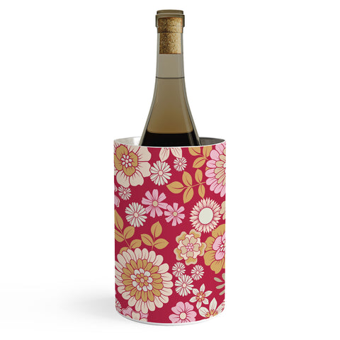 Emanuela Carratoni Viva Magenta Floral Theme Wine Chiller
