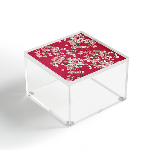 Emanuela Carratoni Viva Magenta Flowers Acrylic Box