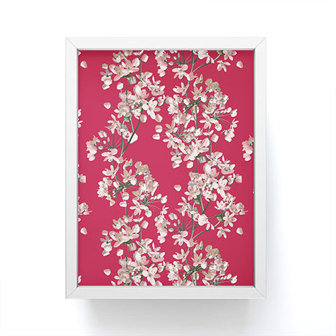 Emanuela Carratoni Viva Magenta Flowers Framed Mini Art Print