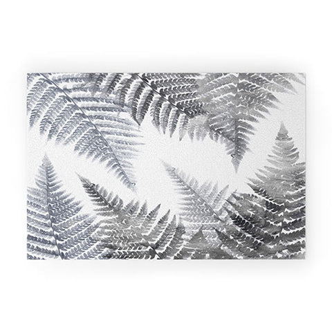Emanuela Carratoni Watercolor Ferns Welcome Mat