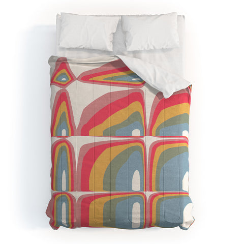 Emanuela Carratoni Whimsical Rainbow Comforter